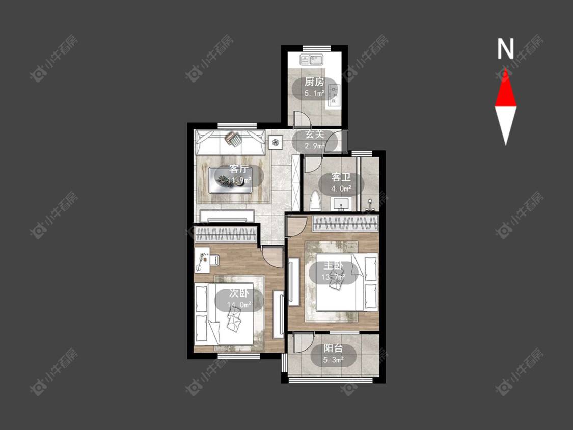 常州翠竹新村南区在售二手房源户型图_小牛看房