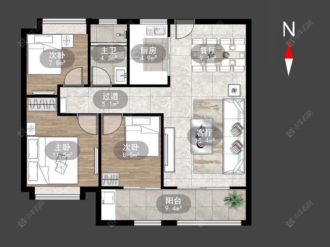 锦凤合鸣房源户型图 常州锦凤合鸣在售二手房源户型图_小牛看房