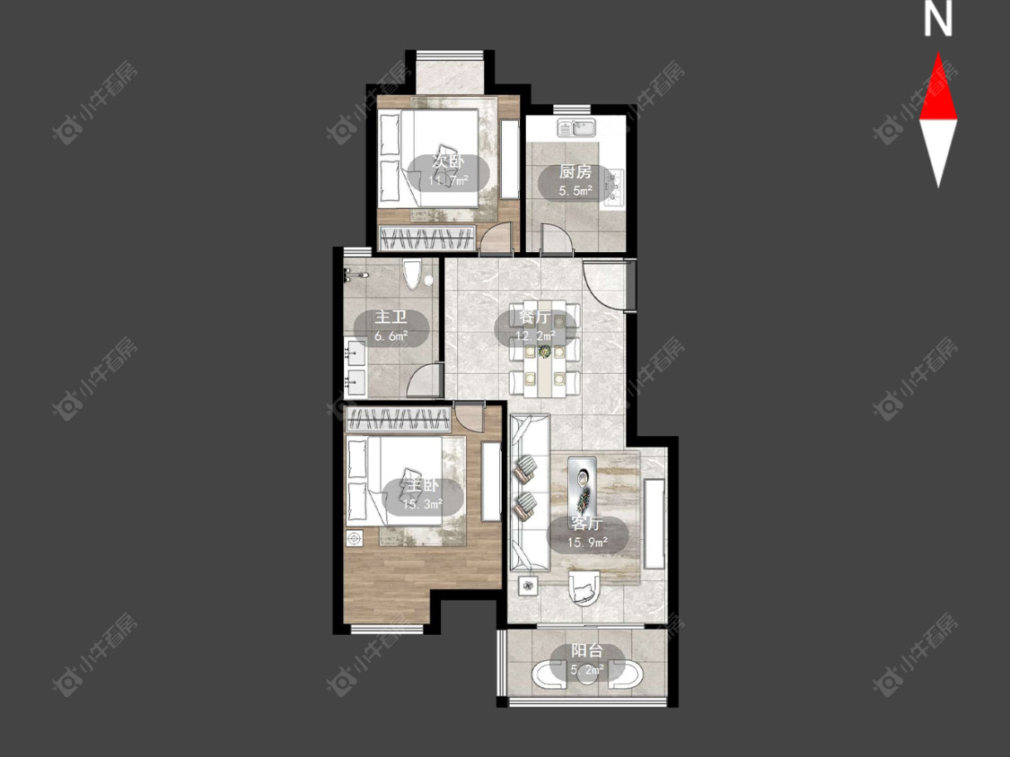 常州东方福郡在售二手房源户型图_小牛看房