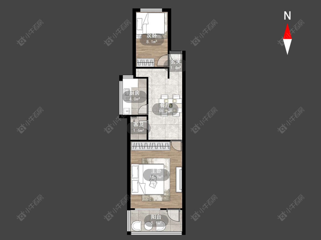 常州铁配新村在售二手房源户型图_小牛看房