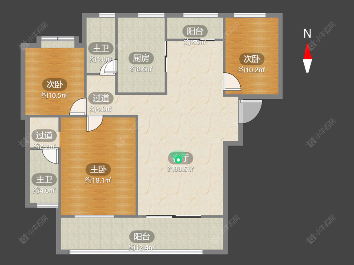 常州朗诗競园在售二手房源户型图_小牛看房