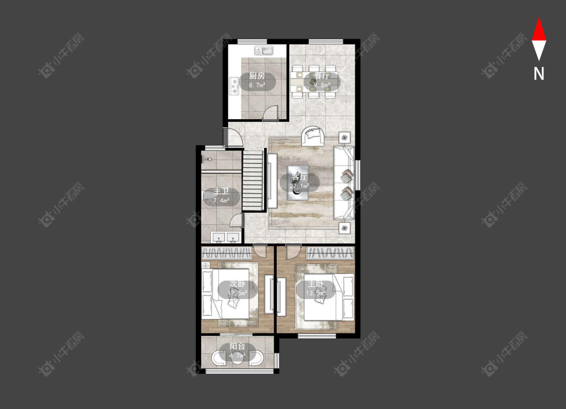 常州中山门公寓在售二手房源户型图_小牛看房