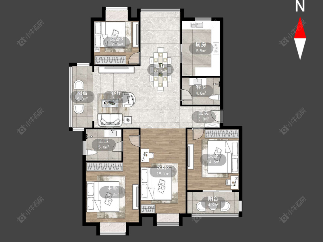 常州青洋花苑在售二手房源户型图_小牛看房
