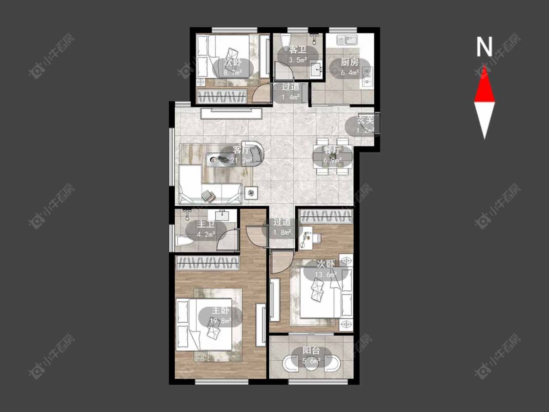 星湖广场房源户型图 常州星湖广场在售二手房源户型图_小牛看房