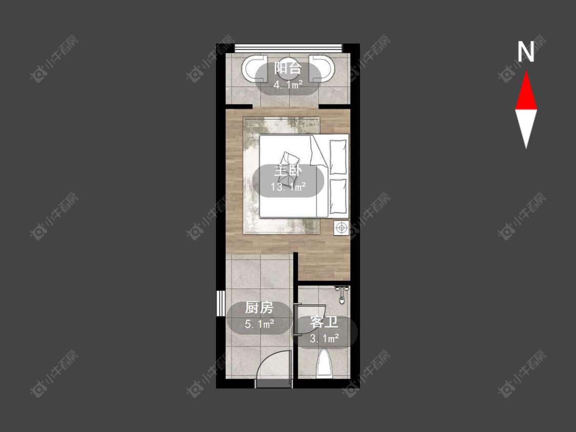 常州高力国际SOHO在售二手房源户型图_小牛看房