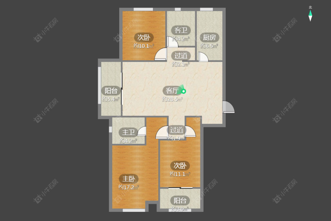 常州新城金郡(天宁)二期在售二手房源户型图_小牛看房