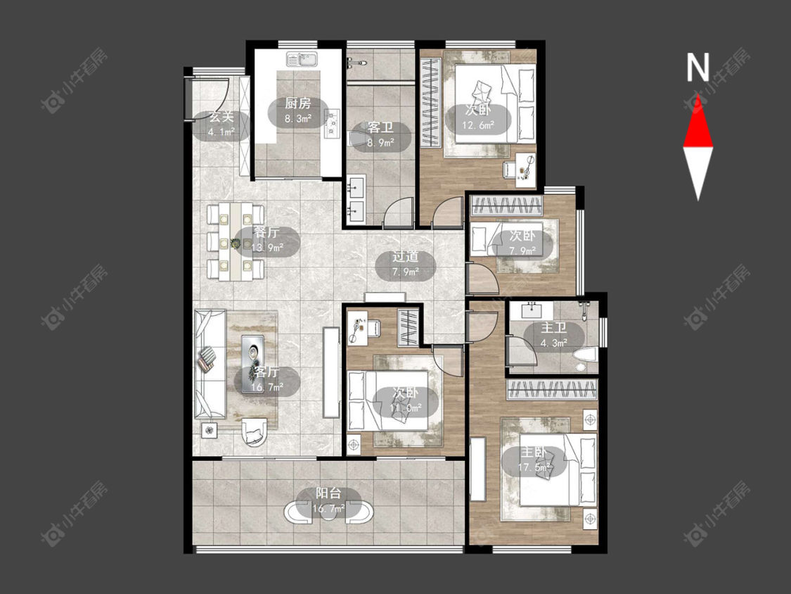 常州路劲城四期在售二手房源户型图_小牛看房