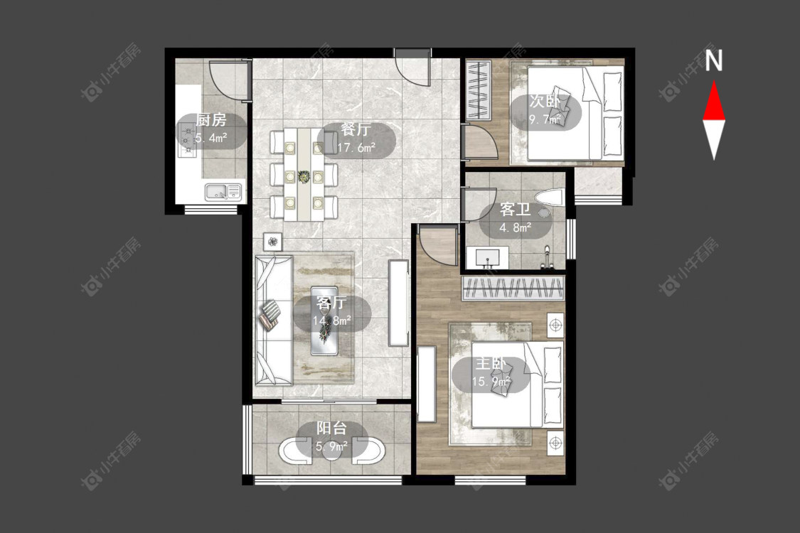 长河花园房源户型图 常州长河花园在售二手房源户型图_小牛看房