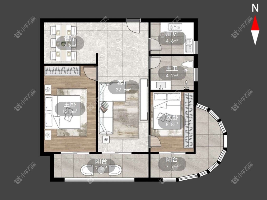 常州中意宝第在租房源户型图_小牛看房