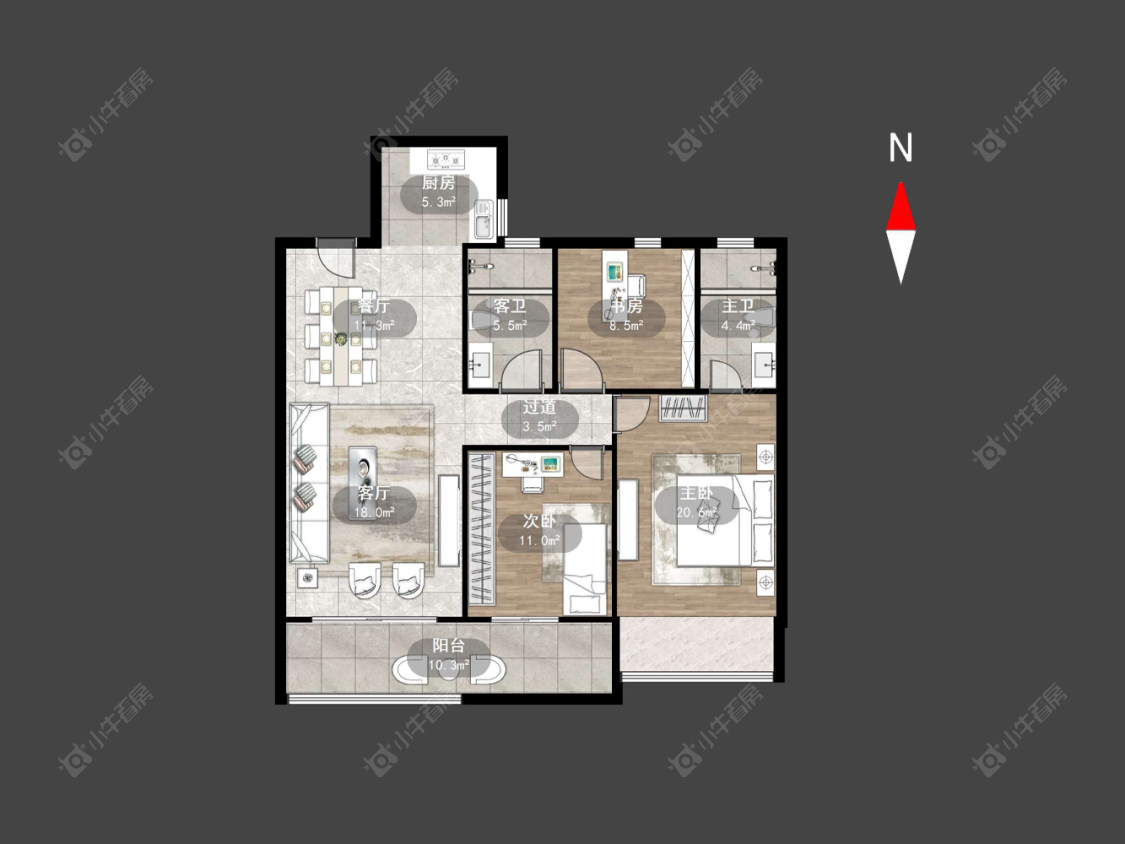 龙湖景粼天著房源户型图 常州龙湖景粼天著在售二手房源户型图_小牛看房
