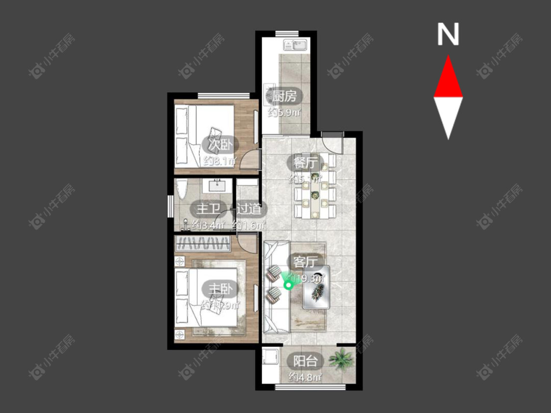 常州金地格林郡在售二手房源户型图_小牛看房