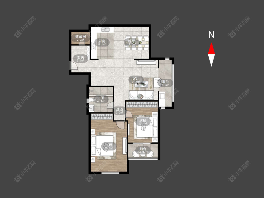 常州康桥水郡在售二手房源户型图_小牛看房