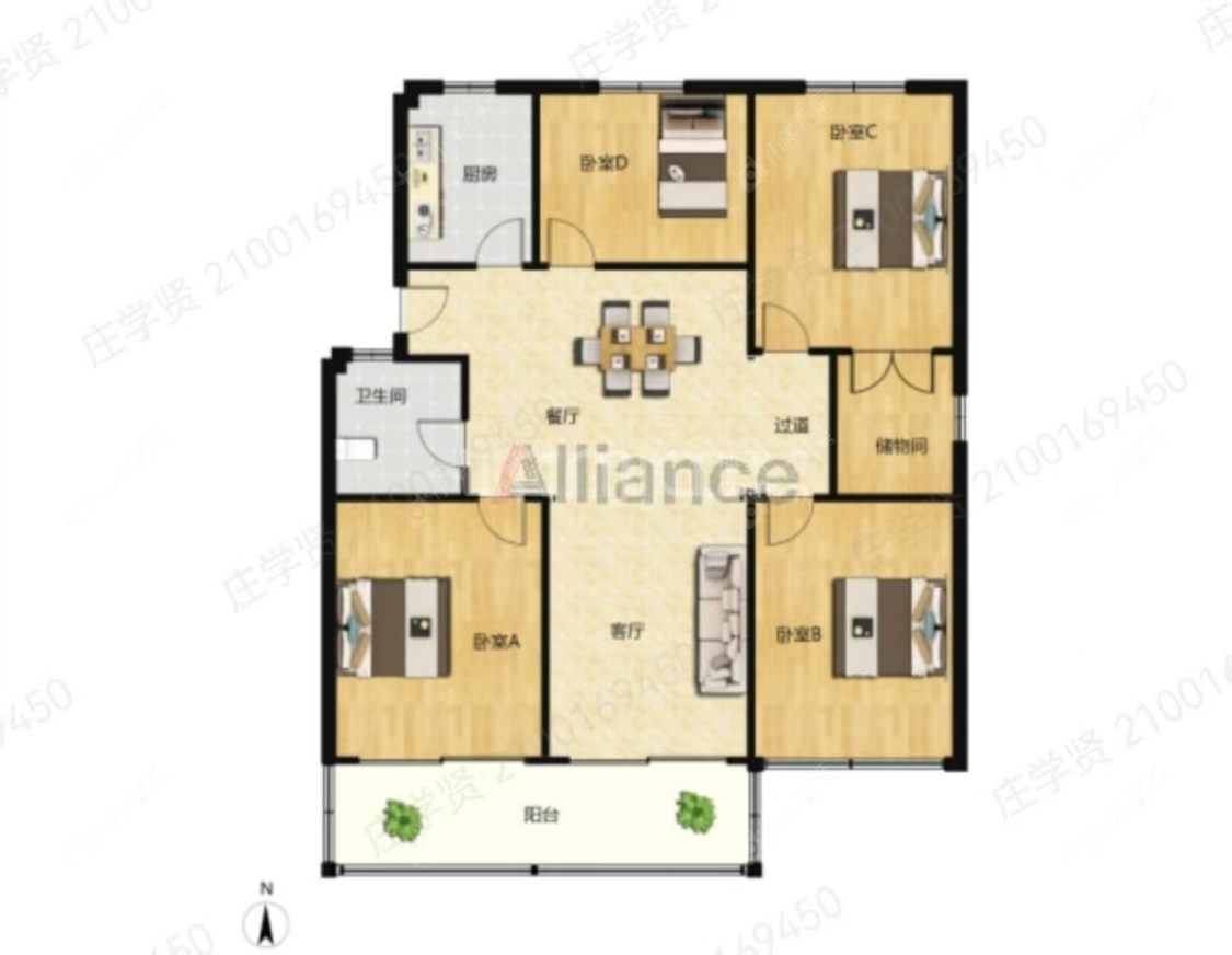花东二村房源户型图 常州花东二村在租房源户型图_小牛看房