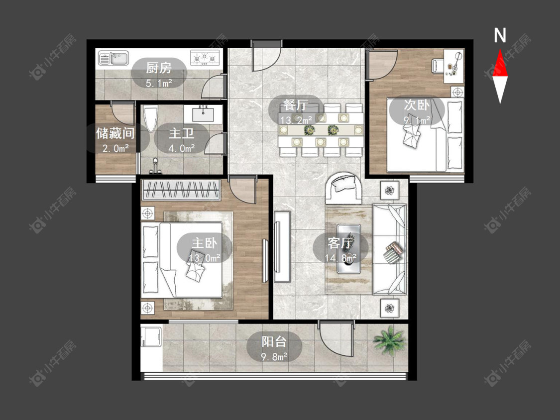 常州荣亨逸都在售二手房源户型图_小牛看房