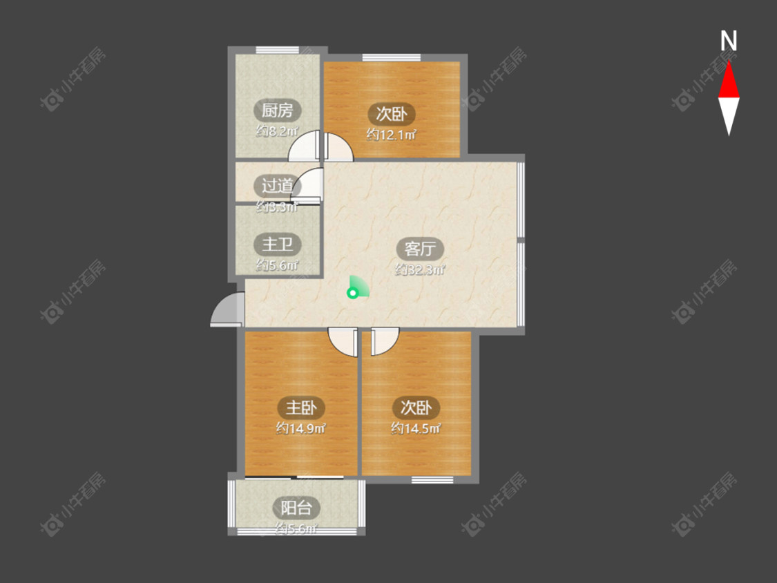 常州蓝天花园西区在售二手房源户型图_小牛看房