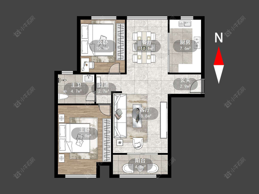 常州世家别院在售二手房源户型图_小牛看房