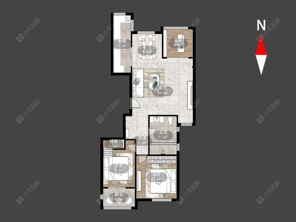 常州荣盛馨河郦舍在售二手房源户型图_小牛看房