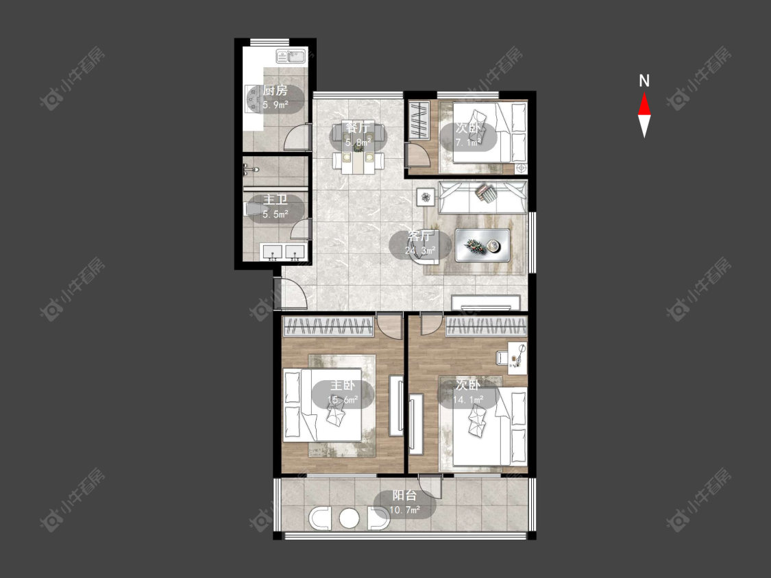 常州华城二村在售二手房源户型图_小牛看房