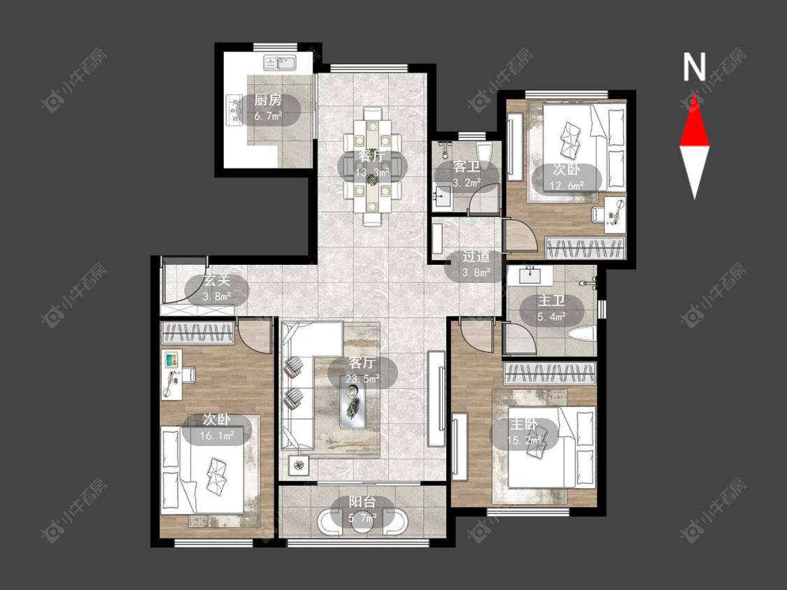 常州万骏金域丹堤在售二手房源户型图_小牛看房