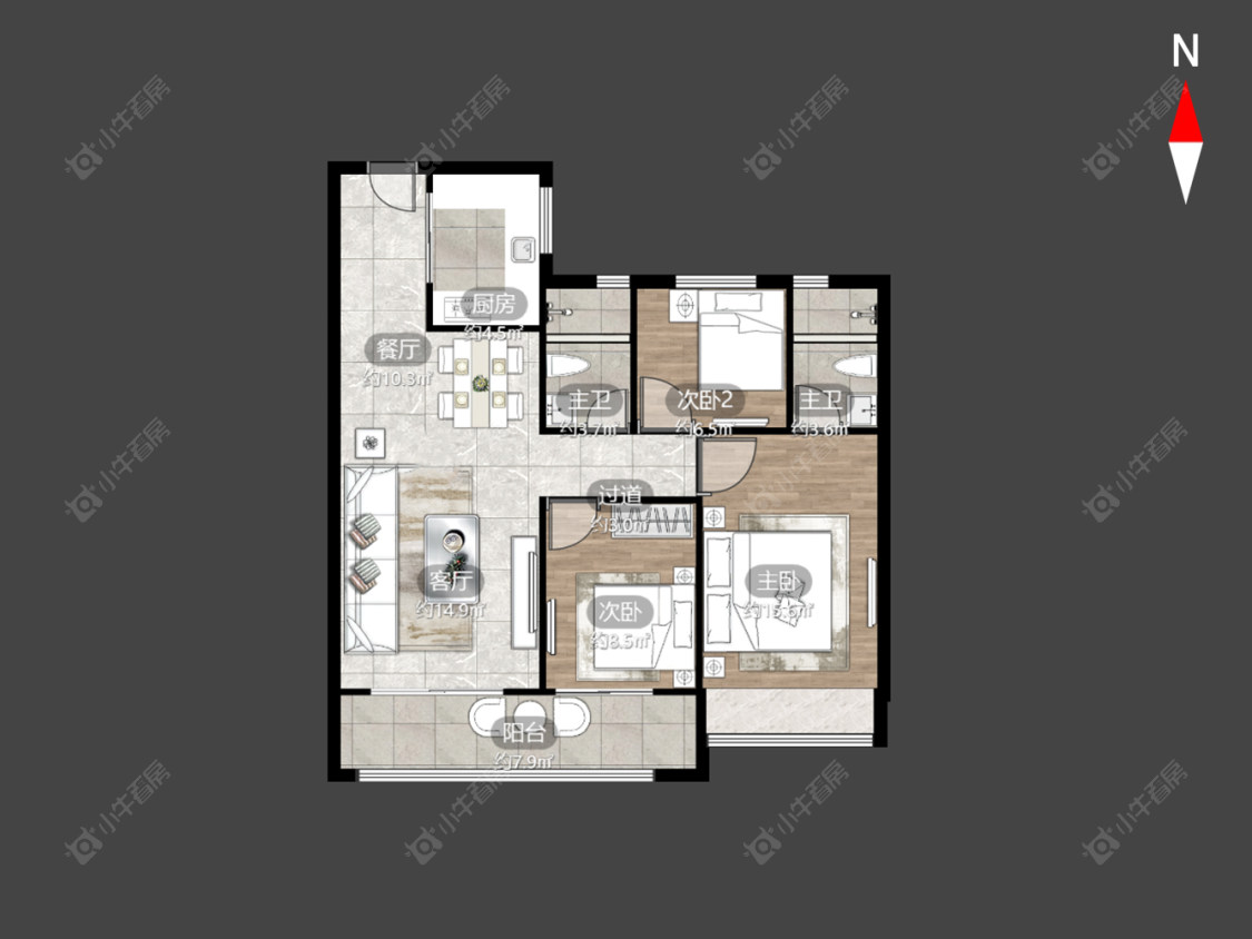 保利和光晨樾房源户型图 常州保利和光晨樾在售二手房源户型图_小牛看房