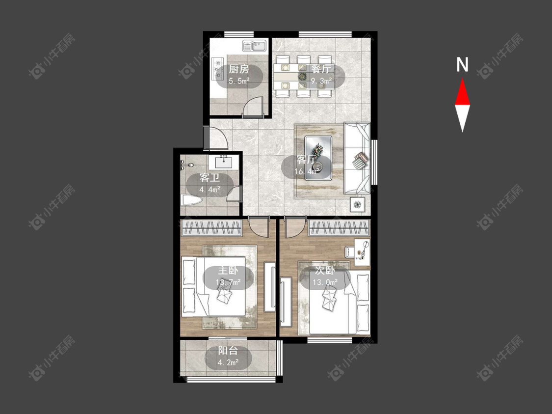 常州北环南村在售二手房源户型图_小牛看房
