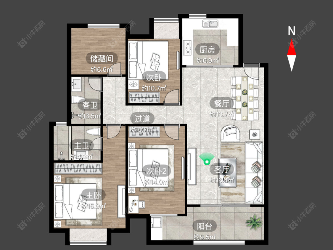 牡丹水岸国际房源户型图 常州牡丹水岸国际在售二手房源户型图_小牛看房