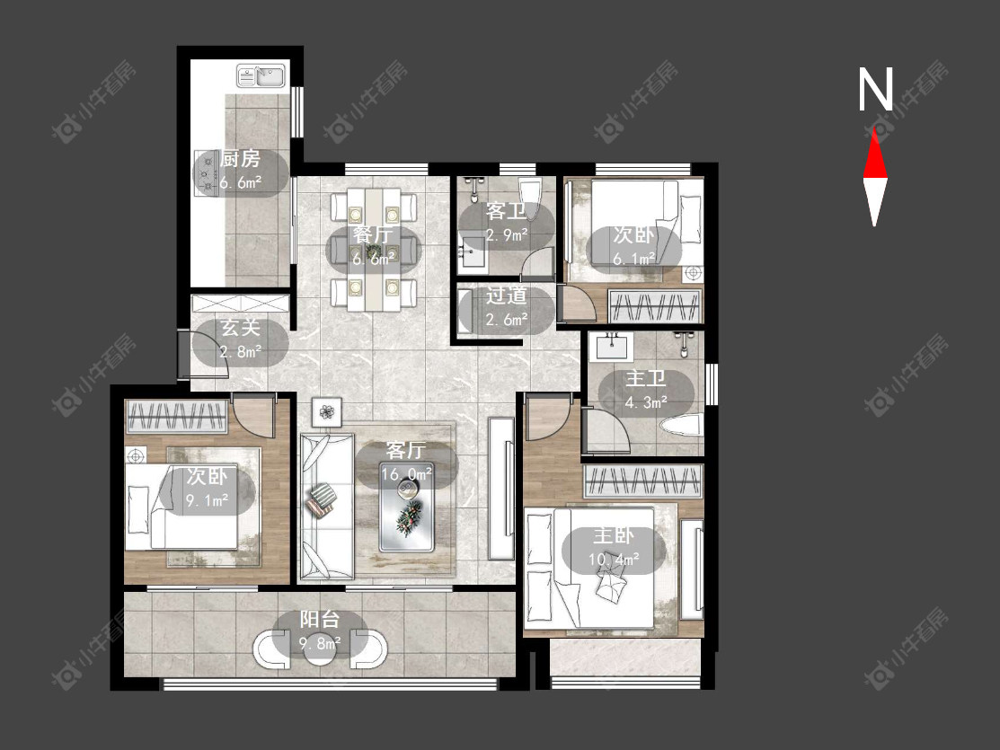 常州龙运天城在售二手房源户型图_小牛看房