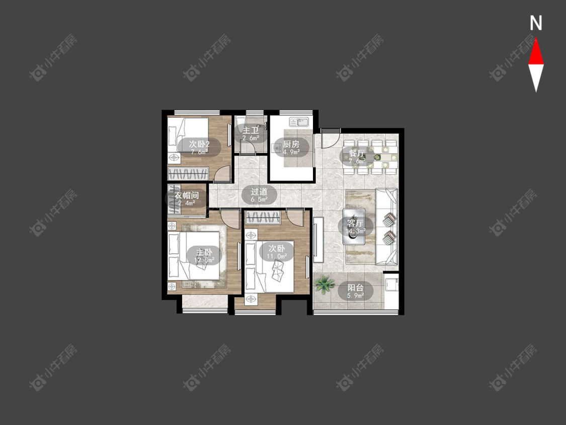 常州梧桐香郡二期在售二手房房源户型图_小牛看房