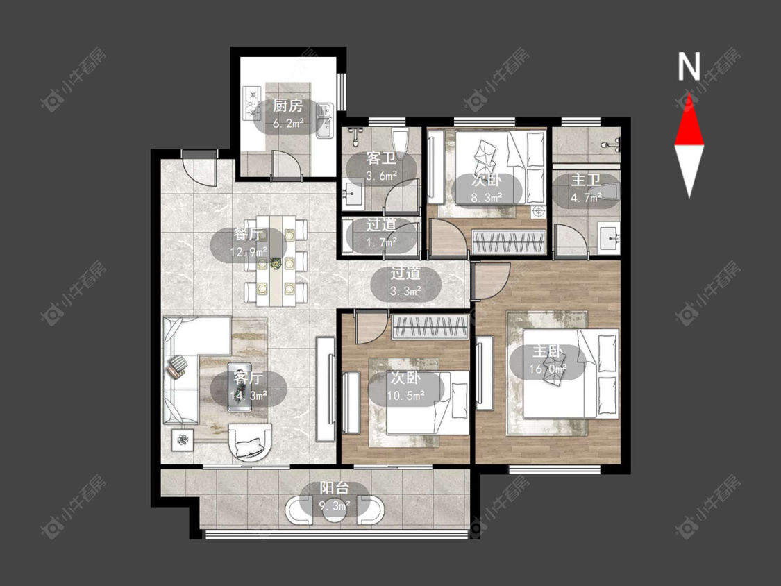常州天启瑞禧花园在售二手房源户型图_小牛看房