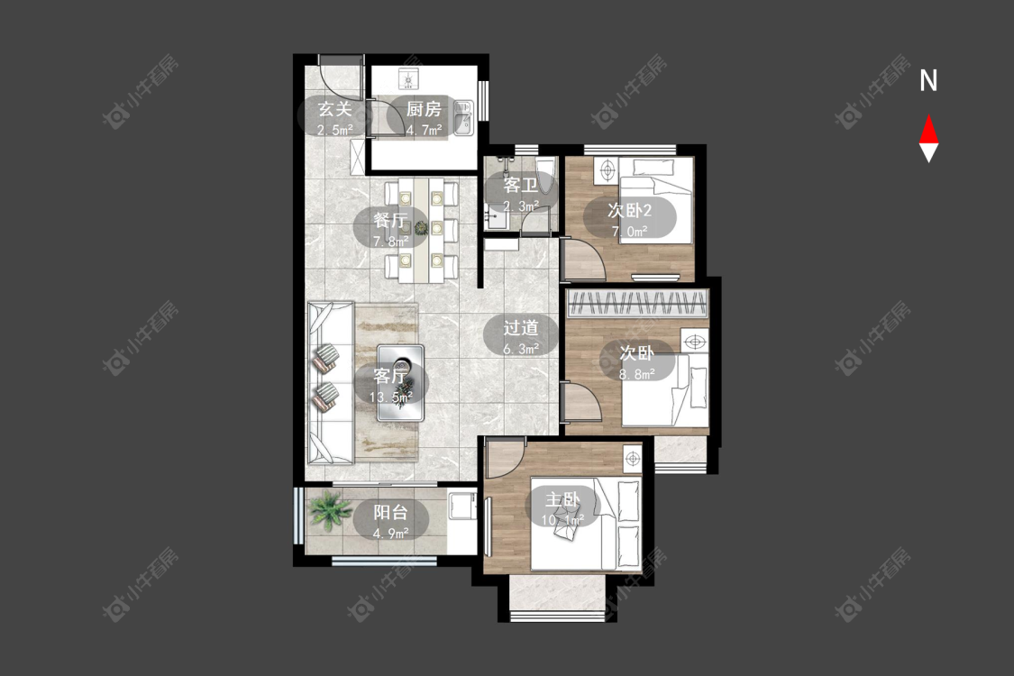 常州路劲城三期在售二手房源户型图_小牛看房