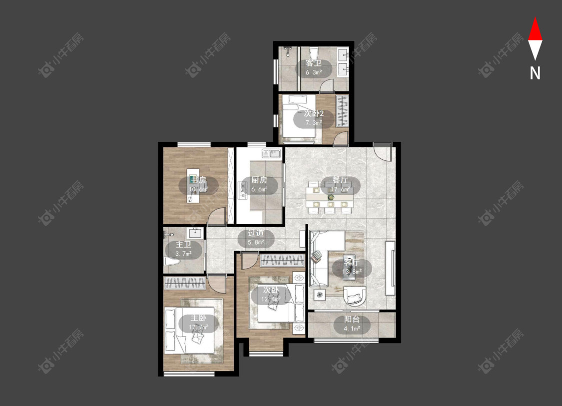 常州怡康花园在售二手房源户型图_小牛看房
