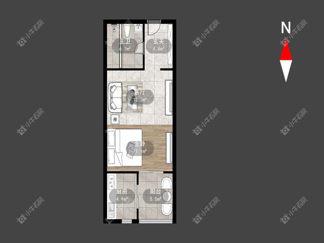 常州新北万达广场在租房源室内图_小牛看房