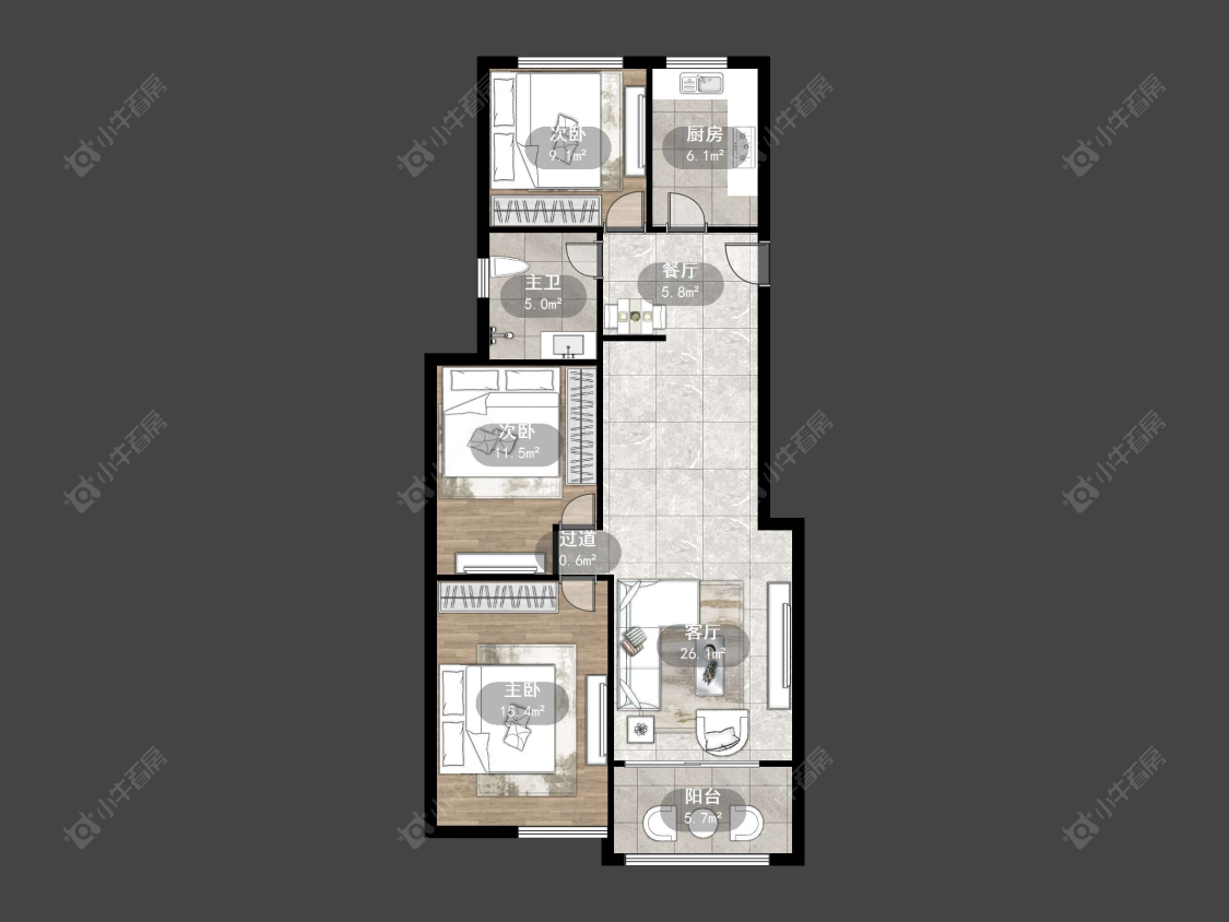 丹阳紫竹园在售二手房源户型图_小牛看房