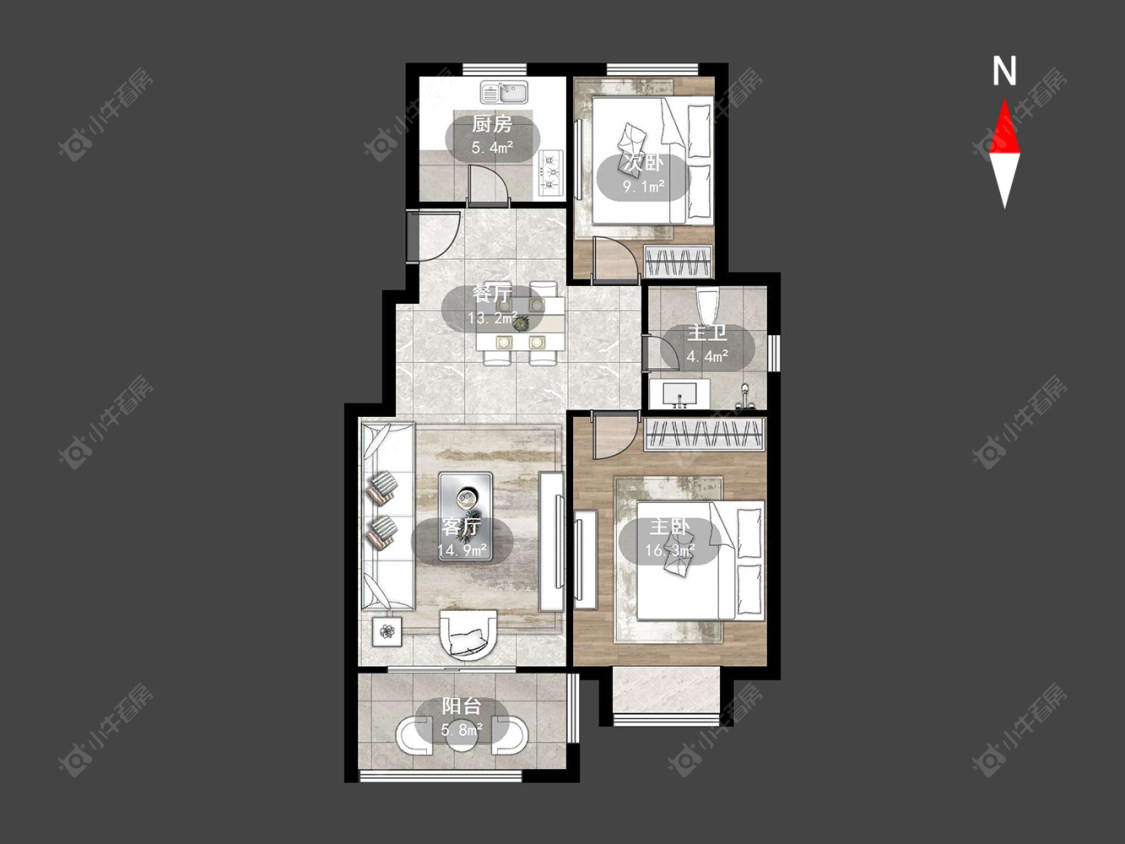 常州锦阳花苑在售二手房源户型图_小牛看房