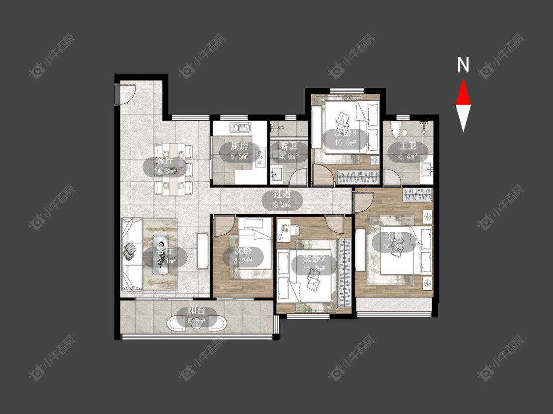 常州锦云华庭在售二手房源户型图_小牛看房