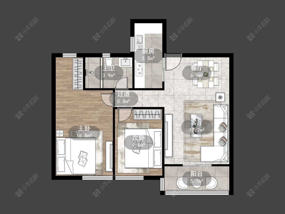 常州滨江明珠城西区在售二手房源户型图_小牛看房