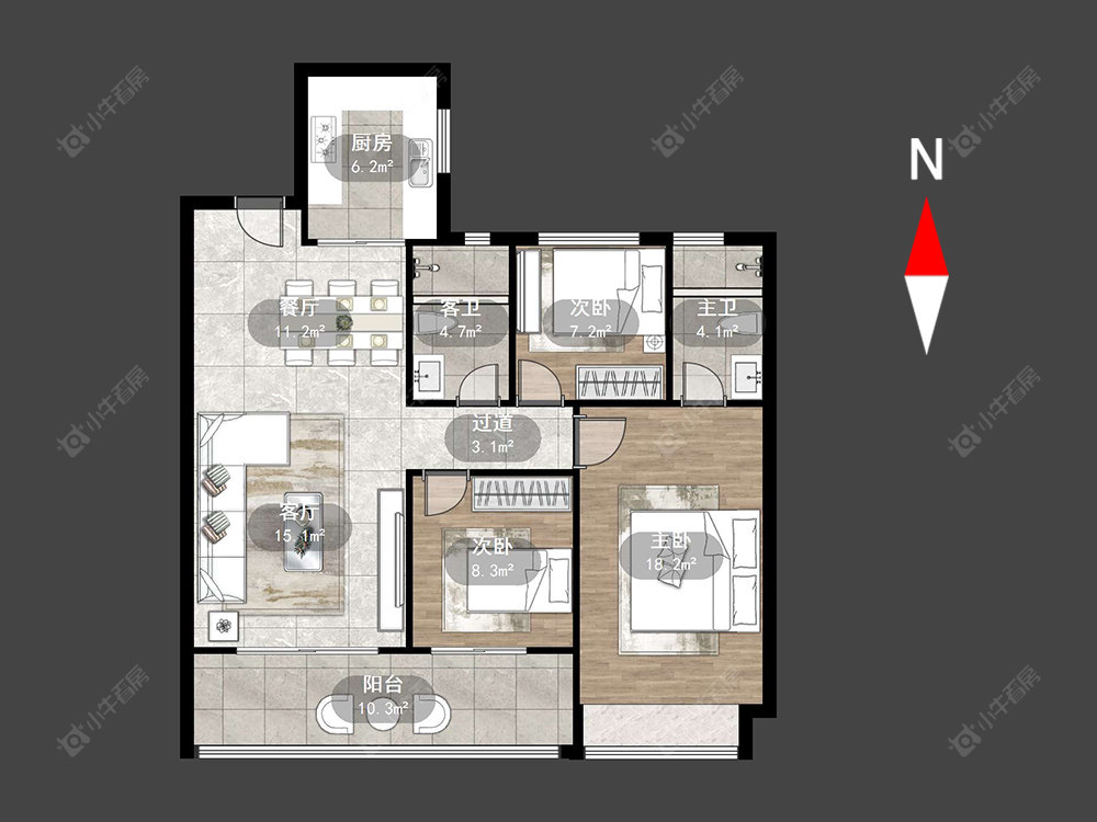 常州星河丹堤四期六区在售二手房源户型图_小牛看房