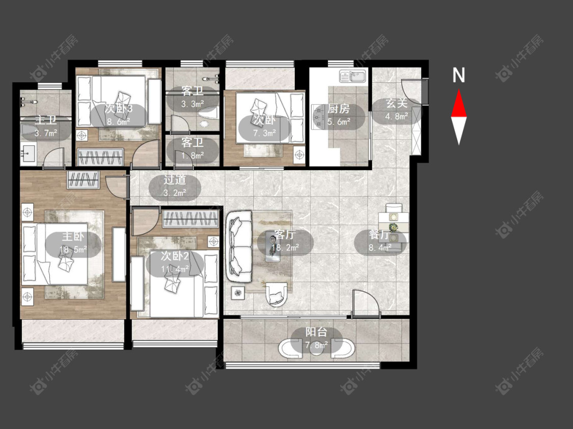 常州弘阳云峯在售二手房源户型图_小牛看房