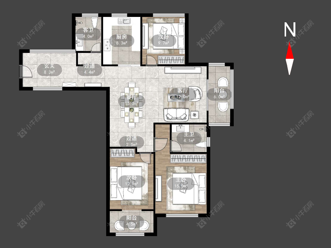 常州高成天鹅湖在售二手房源户型图_小牛看房