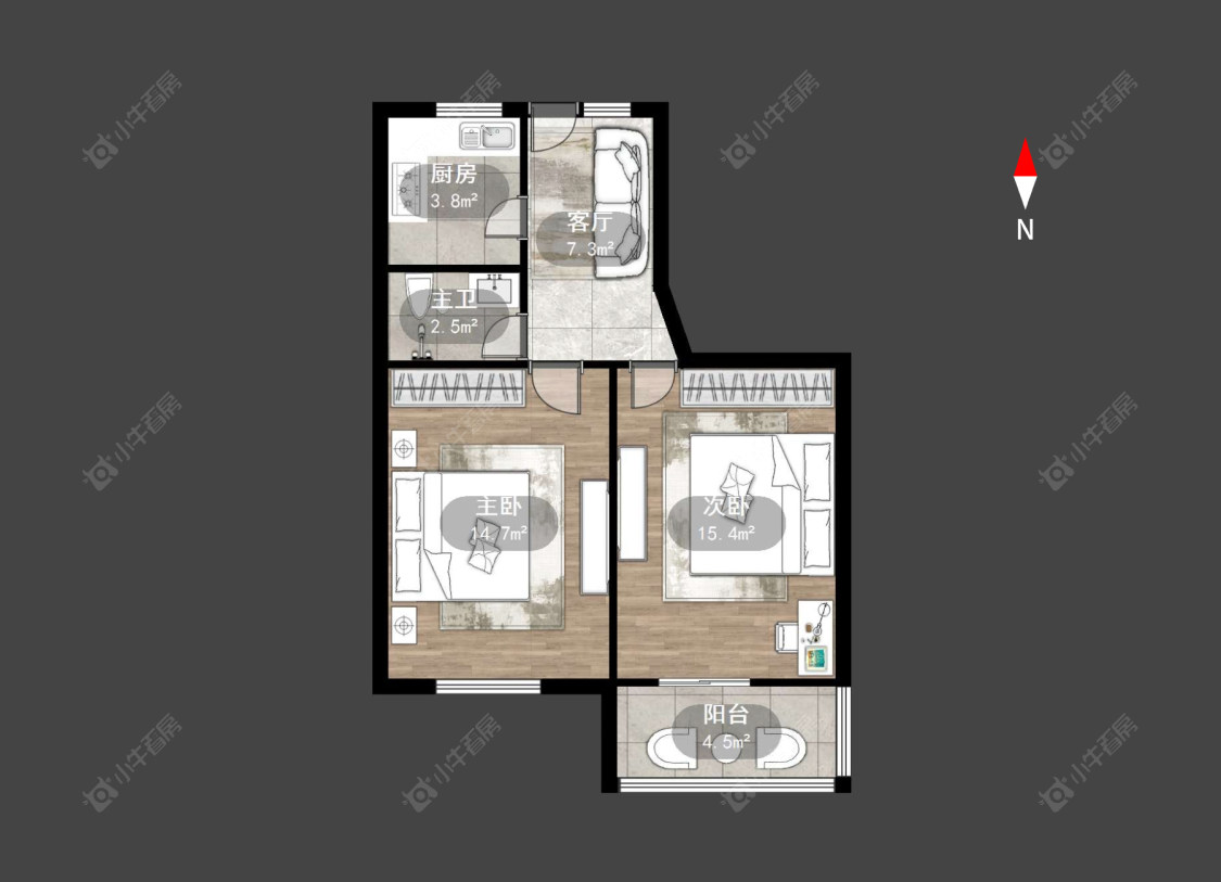 常州浦北新村在售二手房房源户型图_小牛看房