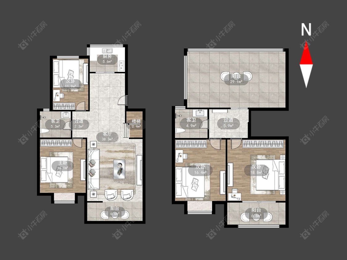 常州青龙苑南区在售二手房源户型图_小牛看房