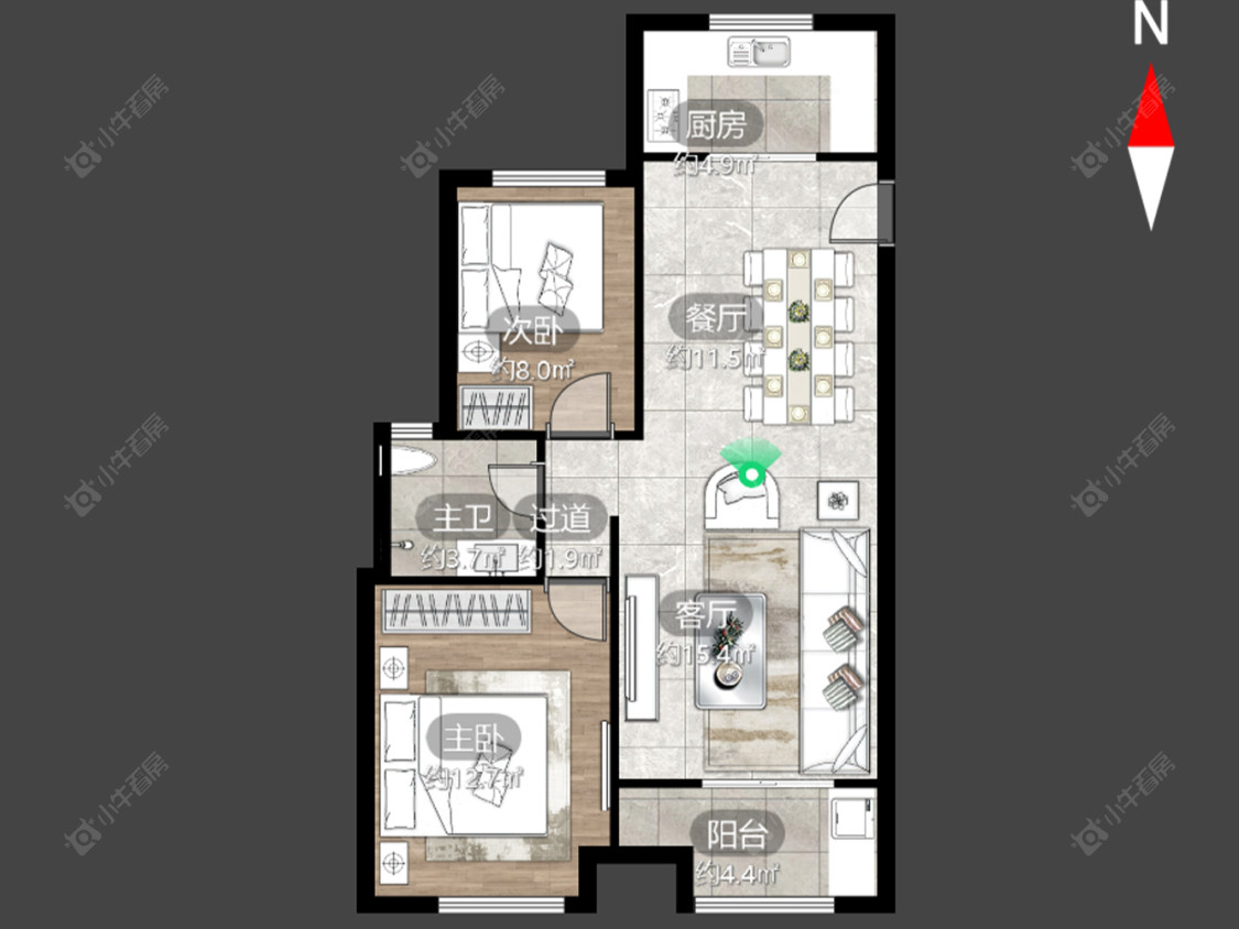 蔚蓝天地一二期房源户型图 常州蔚蓝天地一二期在售二手房源户型图_小牛看房
