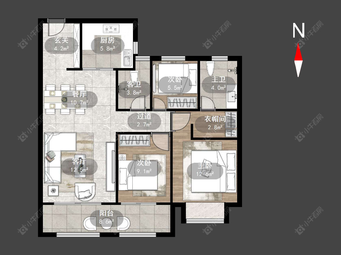 常州璞樾门第在售二手房源户型图_小牛看房