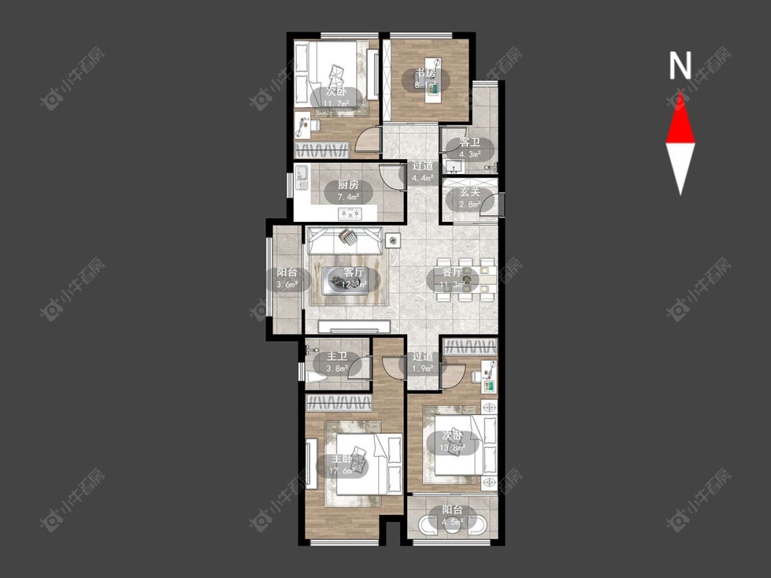 常州路劲城一期在售二手房源户型图_小牛看房