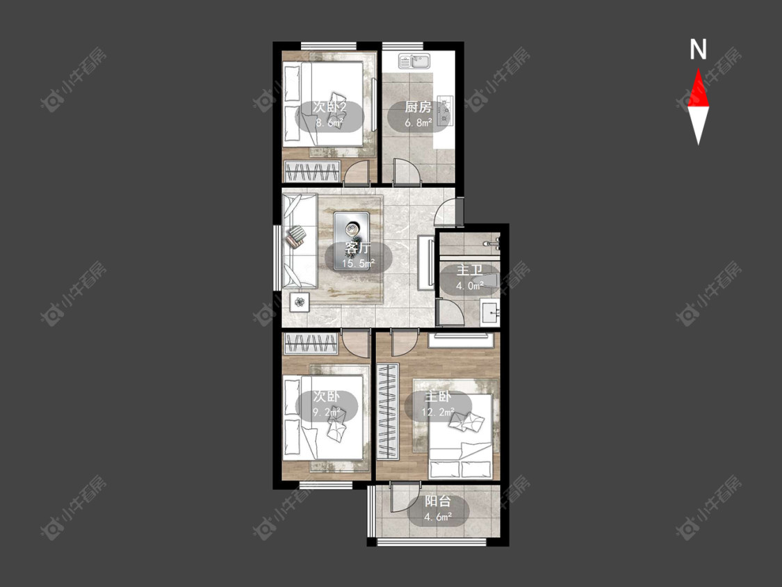 常州花园南村在售二手房源户型图_小牛看房