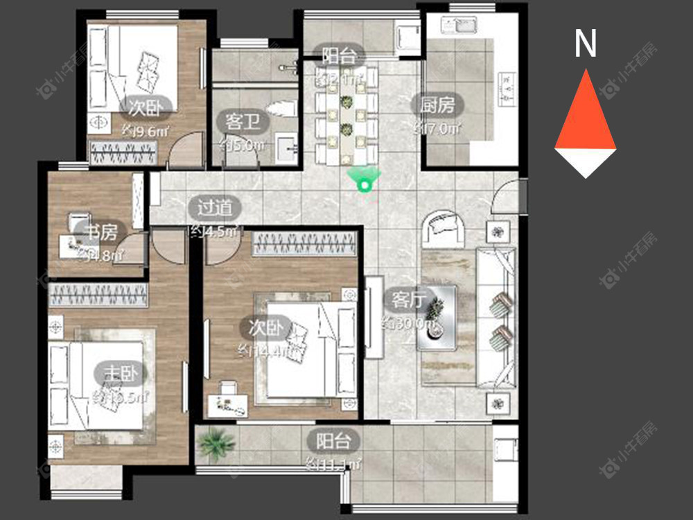 常州金都名苑在售二手房源户型图_小牛看房