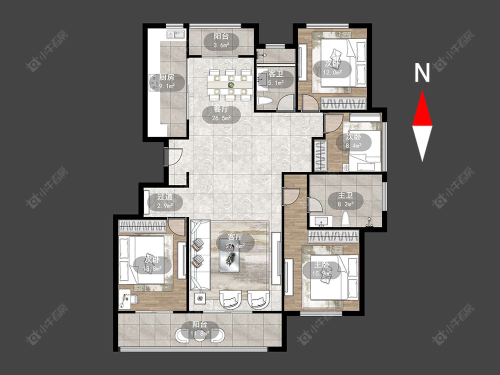 常州绿城江南里在售二手房源户型图_小牛看房