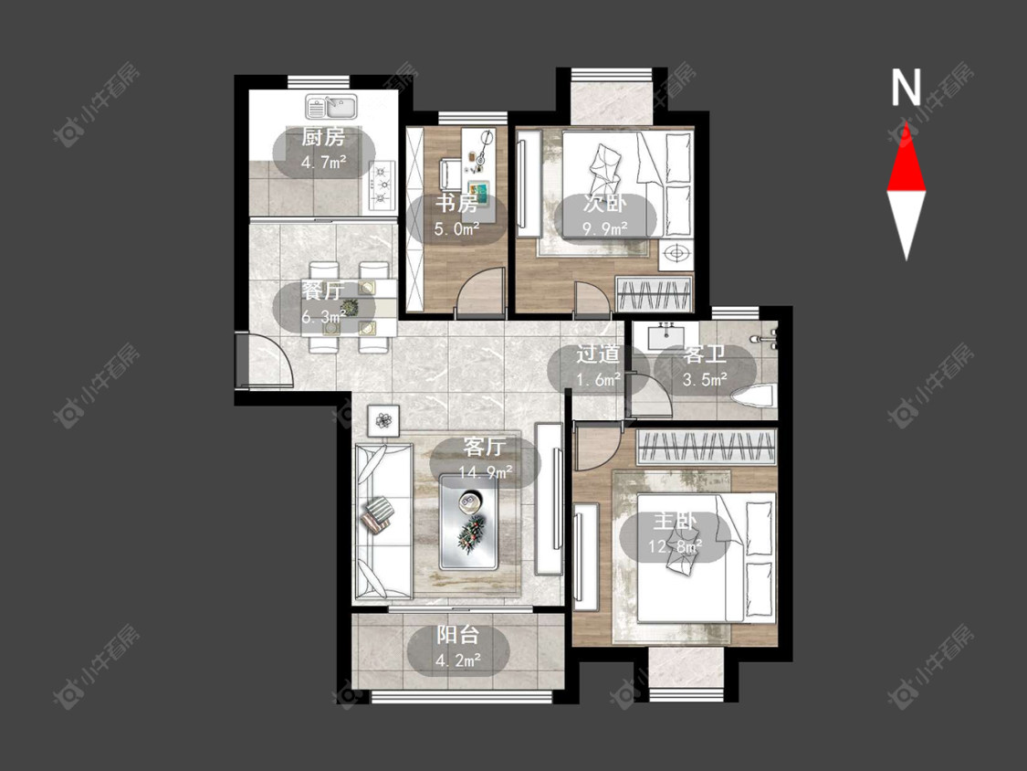 常州御水华庭一期在售二手房源户型图_小牛看房