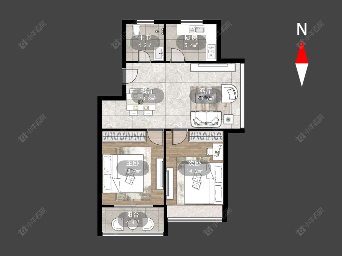 百馨西苑一二期房源户型图 常州百馨西苑一二期在售二手房源户型图_小牛看房