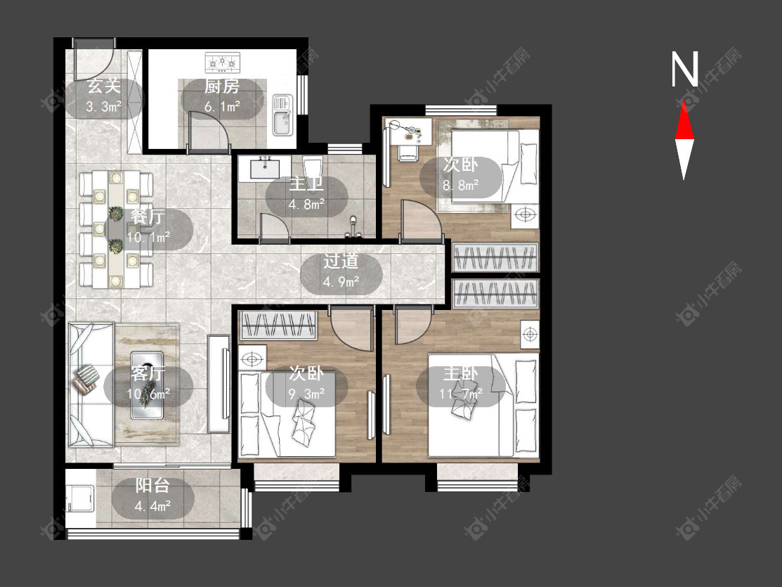 常州衡麓世家在售二手房源户型图_小牛看房